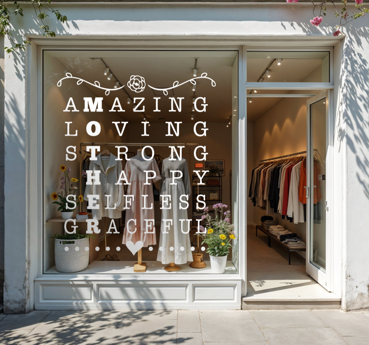 Vinilo escaparate conceptos maternos - TenVinilo