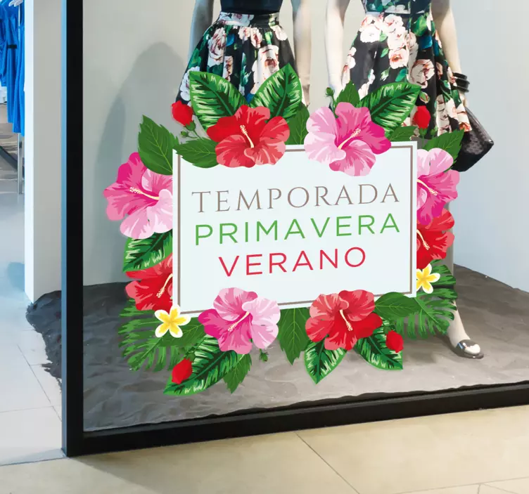 Vinilo escaparate primavera-verano - TenVinilo