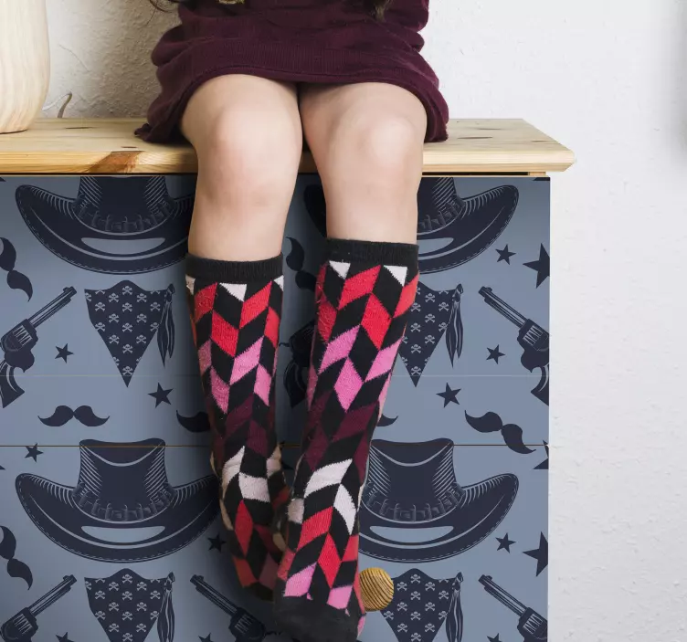 Vinilo estampado con temática de vaqueros - TenVinilo