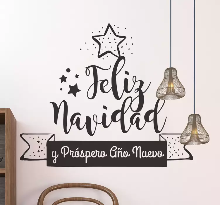 Vinilo felicitación navideña - TenVinilo