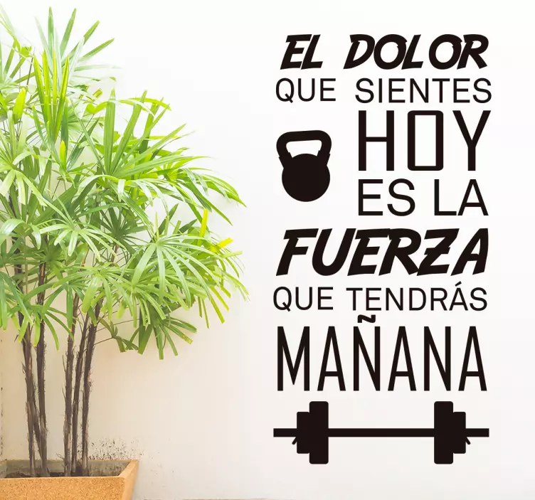 Vinilo  frase motivadora fitness - TenVinilo