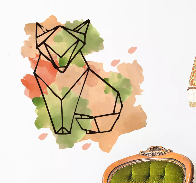 Vinilo forma abstracta de lobo - TenVinilo