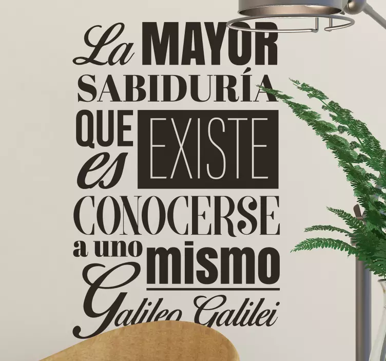 Vinilo Frase célebre Galileo Galiei - TenVinilo