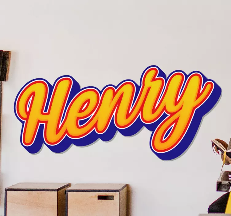 Vinilo frase célebre ilustración de nombre personalizada - TenVinilo