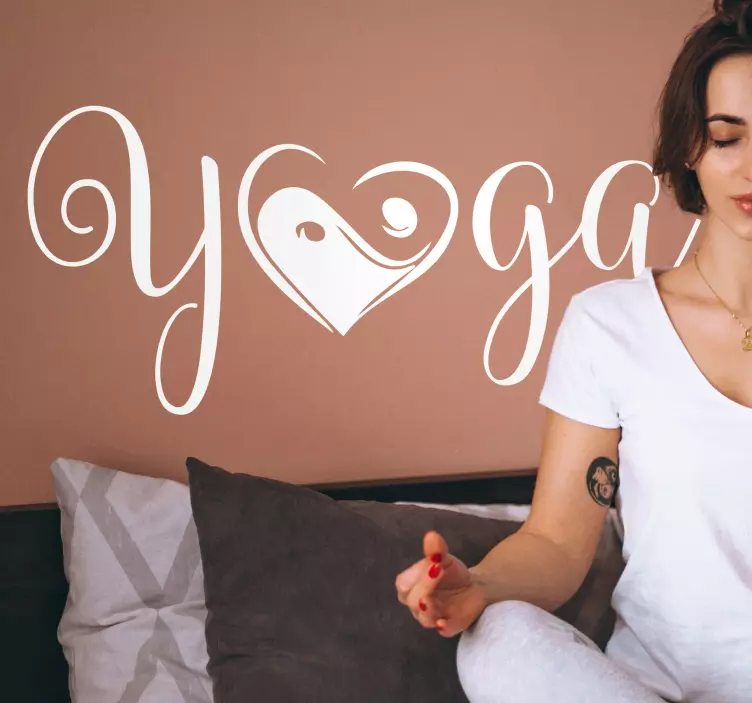 Vinilo frase Yin yang yoga - TenVinilo