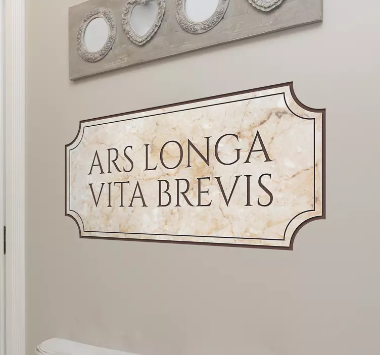 Vinilo frases en latín Hipócrates - TenVinilo