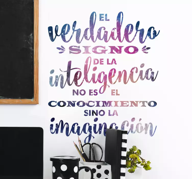 Vinilo frases superación y conocimiento - TenVinilo