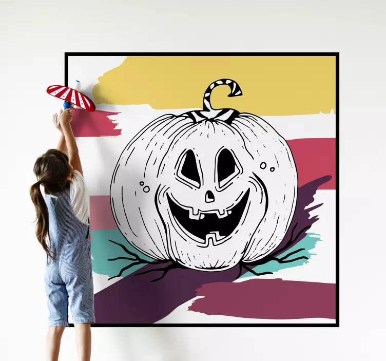 Pegatina Halloween Pintura mural de pizarra - TenVinilo