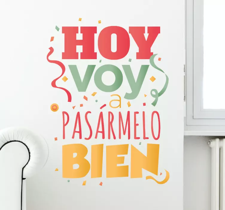 Vinilo hoy voy a pasármelo bien - TenVinilo