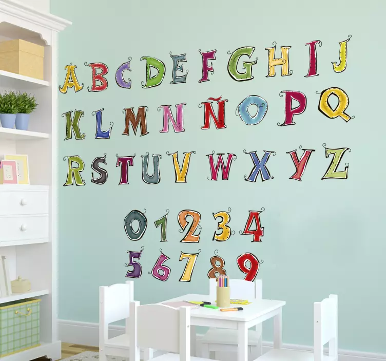 Vinilo infantil abecedario completo español - TenVinilo