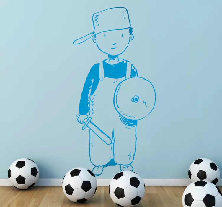 Vinilo infantil disfraz caballero - TenVinilo