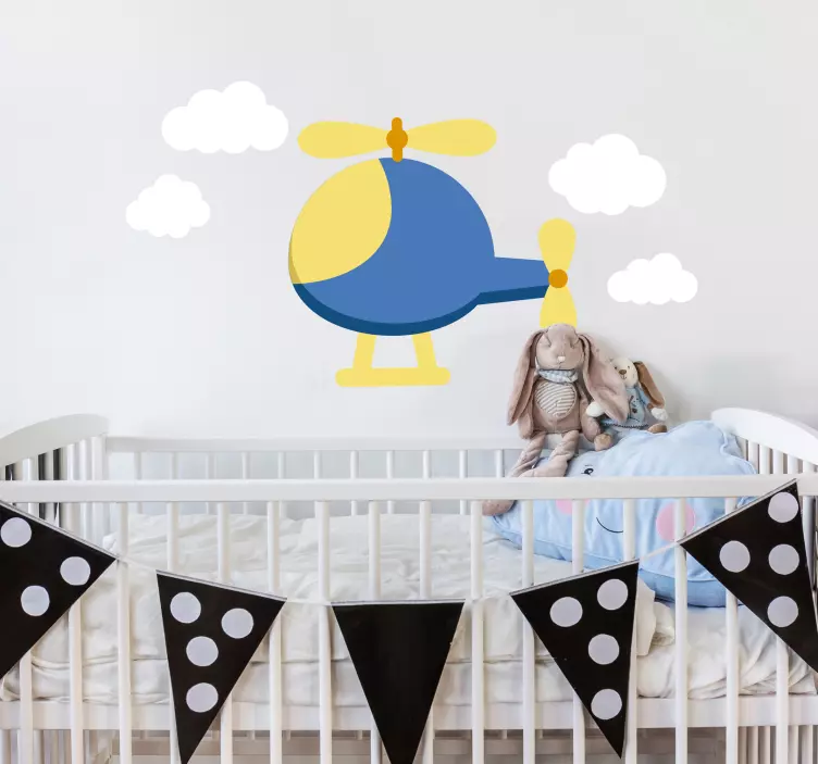 Vinilo infantil helicóptero - TenVinilo