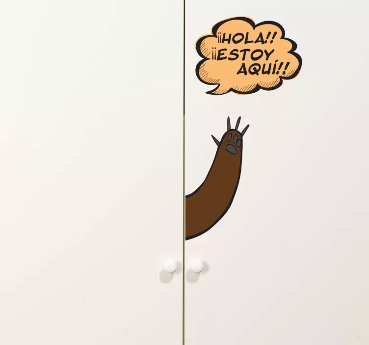 Vinilo infantil oso en armario - TenVinilo