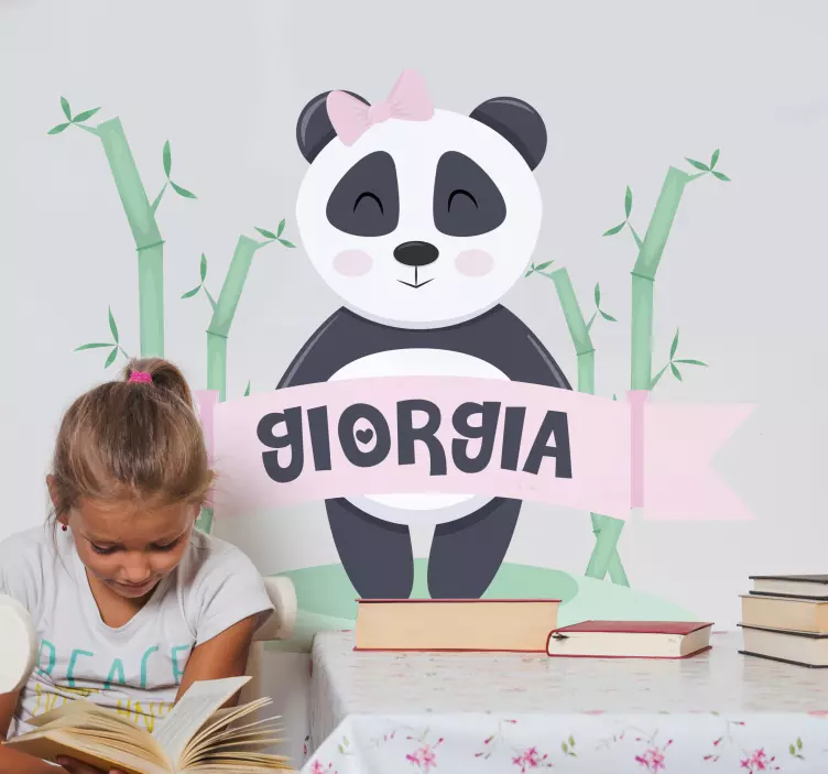 Vinilo infantil panda bonito - TenVinilo
