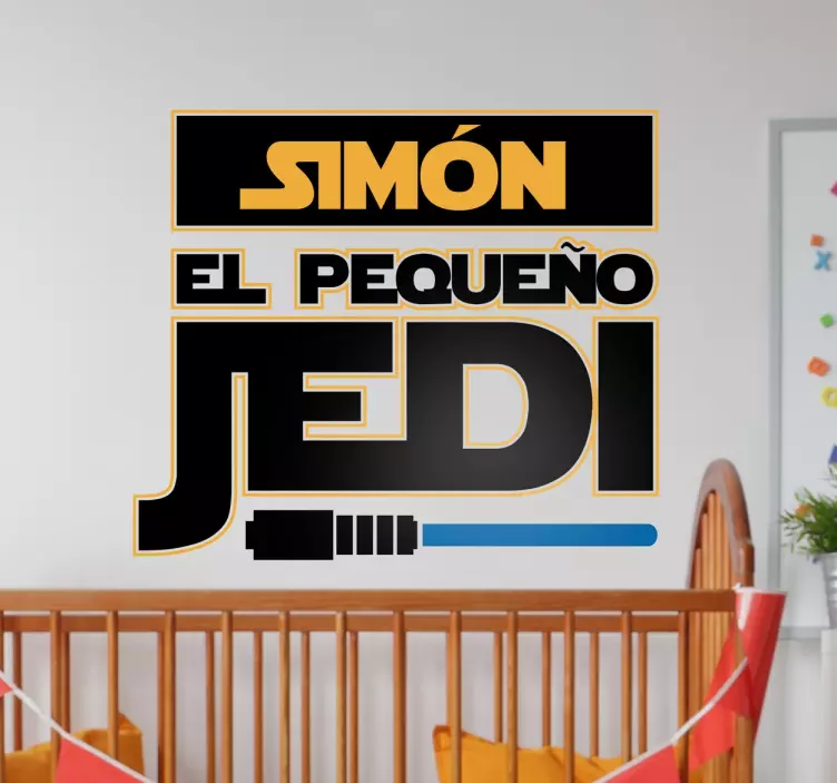 Vinilo infantil pequeño jedi - TenVinilo