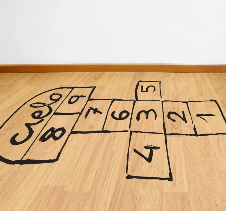 Vinilo infantil rayuela pintada - TenVinilo