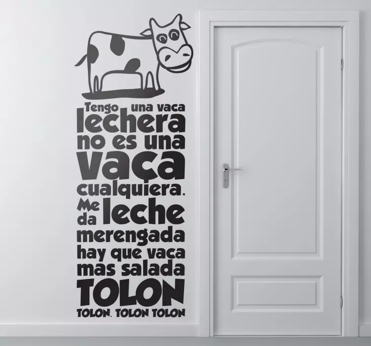Vinilo infantil tengo una vaca lechera - TenVinilo