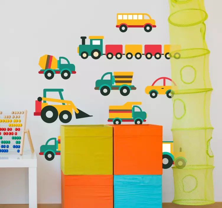 Vinilo infantil vehículos - TenVinilo