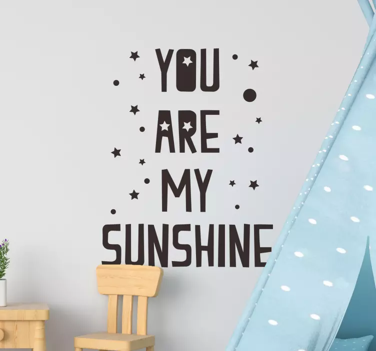 Vinilo infantil You are my sunshine - TenVinilo