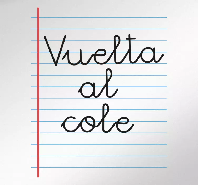 Vinilo libreta vuelta al cole - TenVinilo