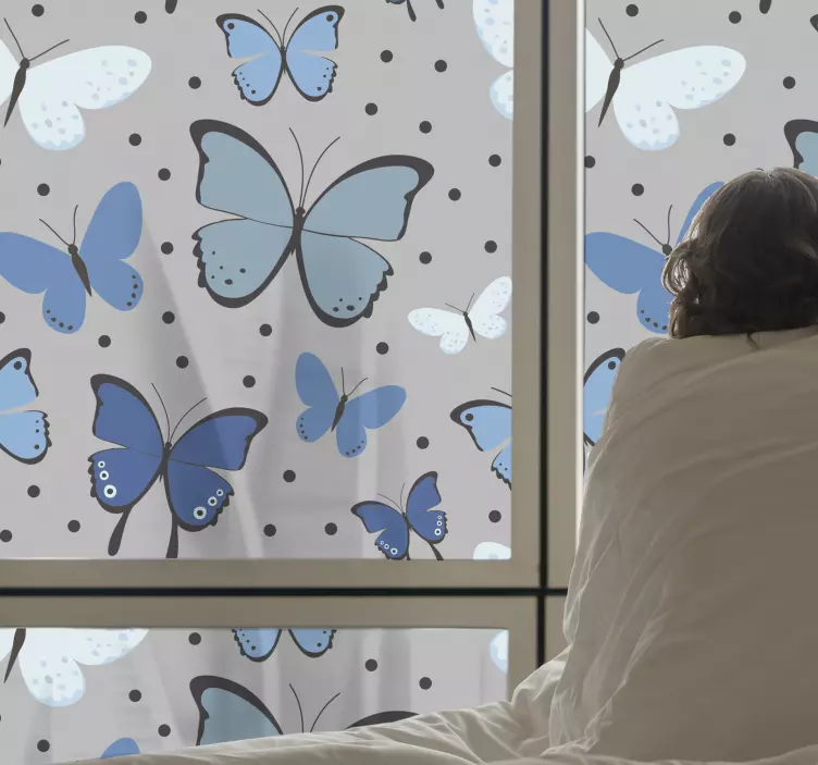 Vinilo mariposa diseño vibrante de mariposas - TenVinilo