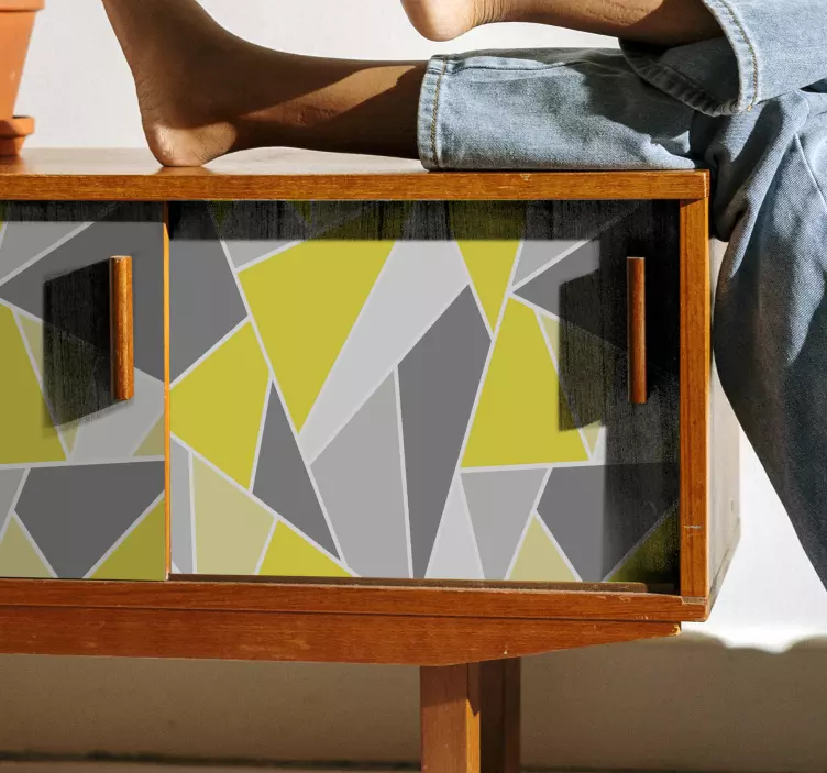 Vinilo para muebles pantone gris e iluminador - TenVinilo