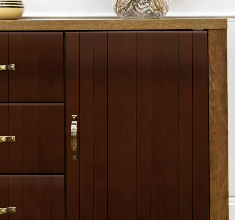 Vinilo para mueble Patrón de tablones marrones crudos - TenVinilo