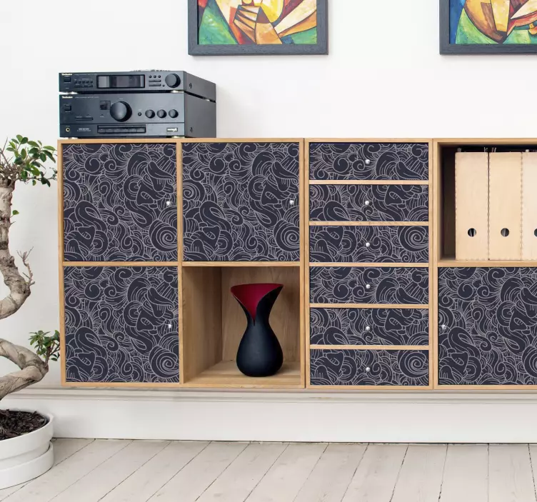 Vinilo para muebles paisley abstracto - TenVinilo