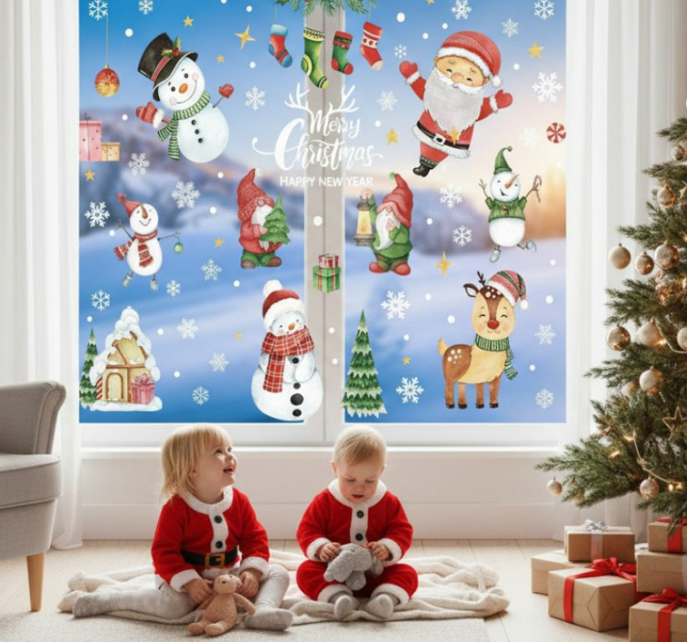 Vinilo navideño para ventanas decorativas - TenVinilo