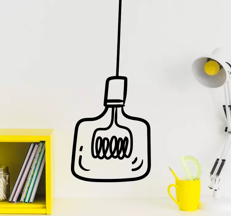 Vinilo ornamental lámpara colgante elegante - TenVinilo