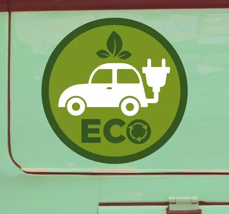 Pegatina para coche Ecológico - TenVinilo