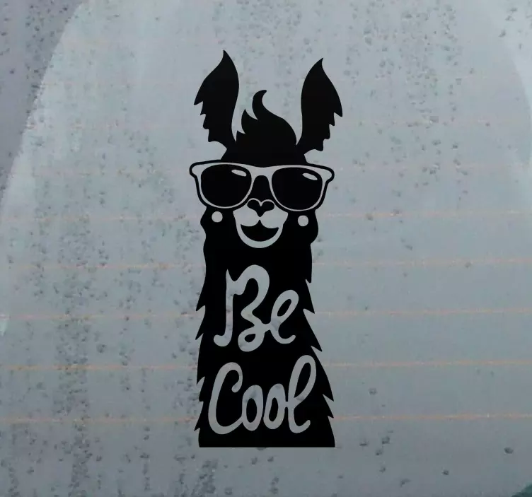 Pegatina para coche Llama peruana solo sé genial - TenVinilo