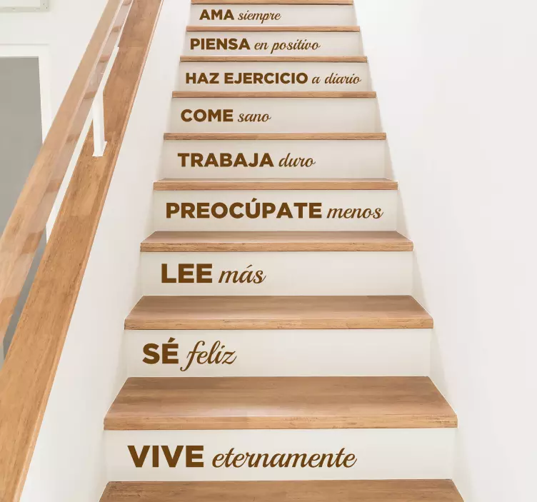 Vinilo para escalera en esta casa - TenVinilo