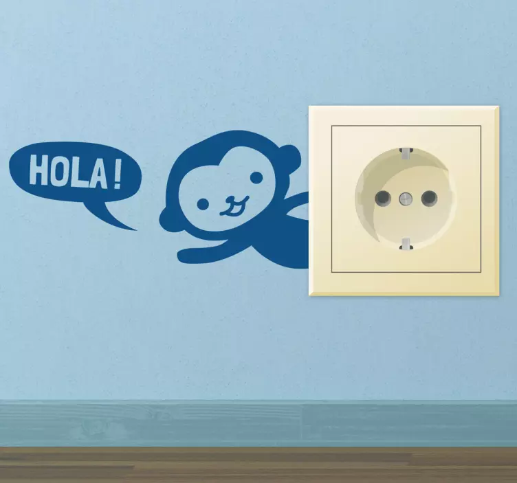 Pegatina para interruptor mono hola - TenVinilo