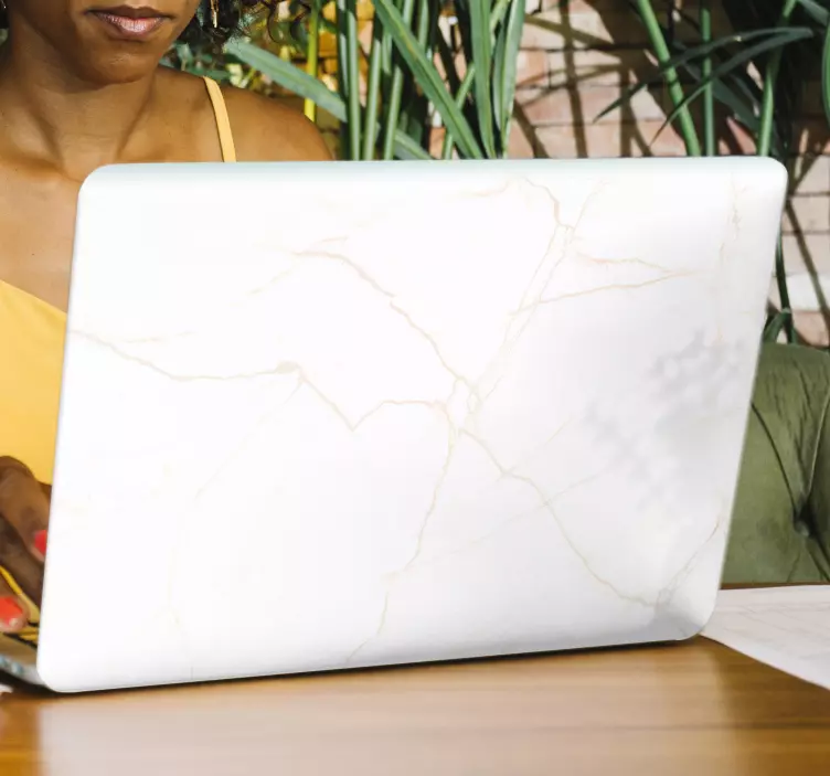 Vinilo para portátiles mármol brillante - TenVinilo