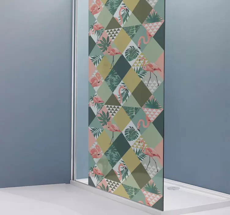 Vinilo para mampara de ducha jungla tropical - TenVinilo