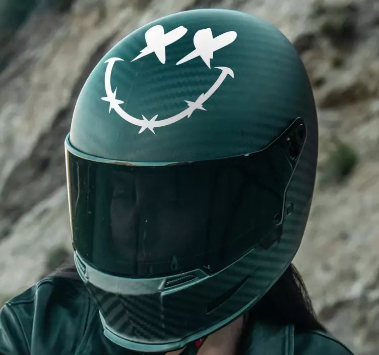 Pegatina para moto sonrisa muerta - TenVinilo