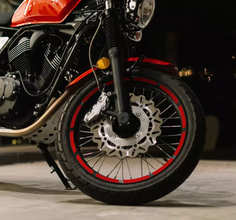 Pegatina moto llantas de un solo color - TenVinilo