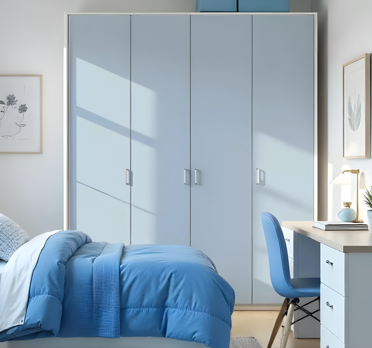 Vinilo para mueble azul pastel - TenVinilo