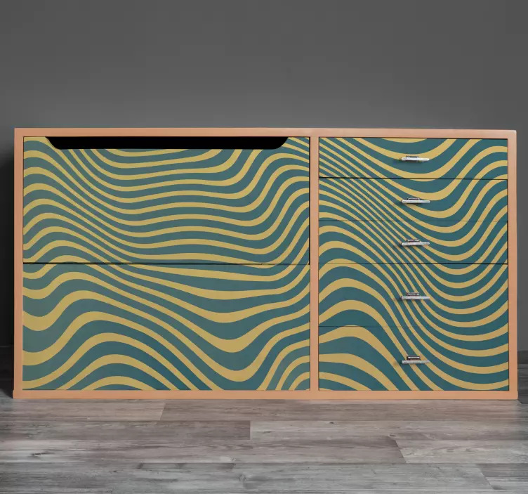 Vinilo para mueble con superficie ondulada - TenVinilo