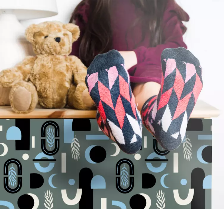 Vinilo para mueble diseño gris estampado - TenVinilo