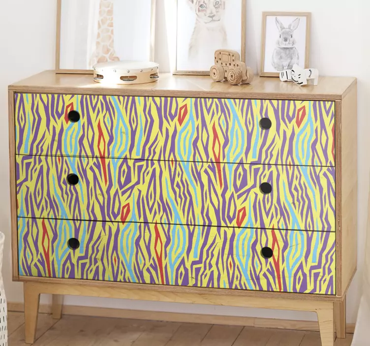 Vinilo para mueble superficie estampada de colores - TenVinilo