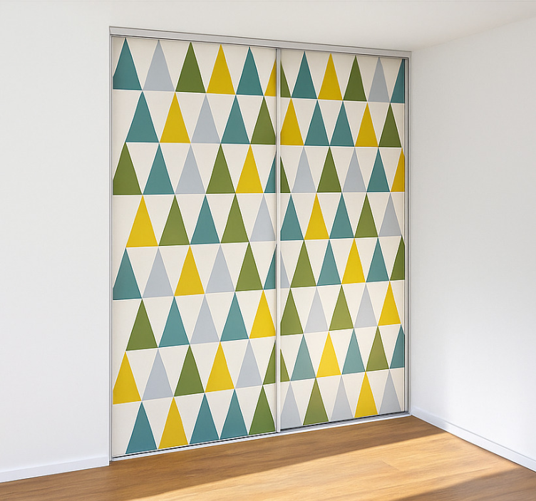 Vinilo para mueble triángulos minimalistas - TenVinilo