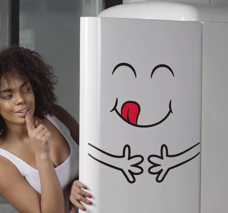 Vinilo para nevera hambrienta - TenVinilo