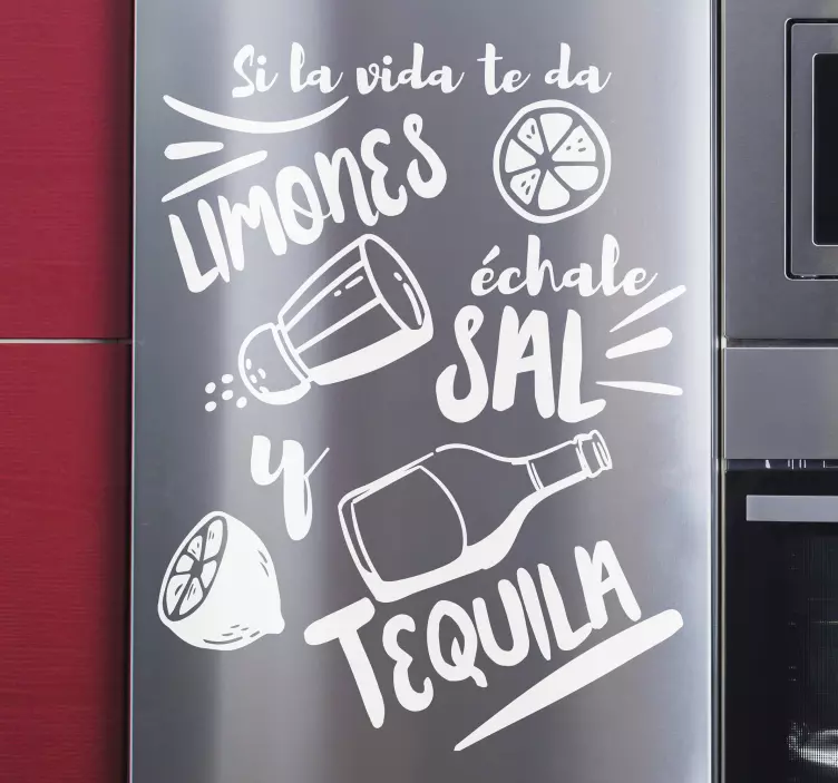Vinilo para nevera si la vida te da limones - TenVinilo