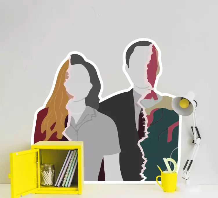 Vinilo pared Silueta de wanda vision - TenVinilo