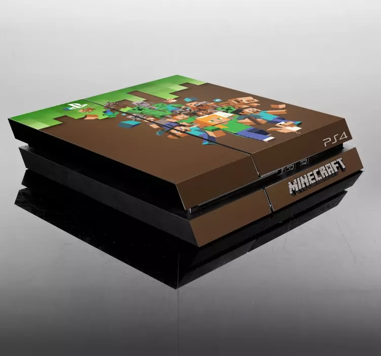 Vinilo gamer para PS4 Minecraft - TenVinilo