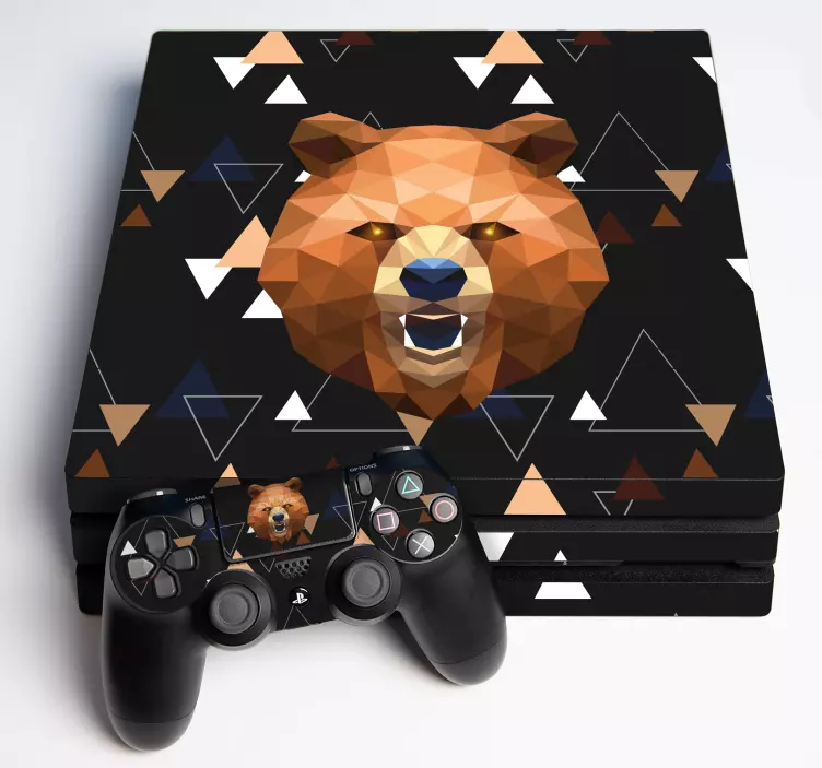Vinilo PS4 Oso geométrico ps4 - TenVinilo