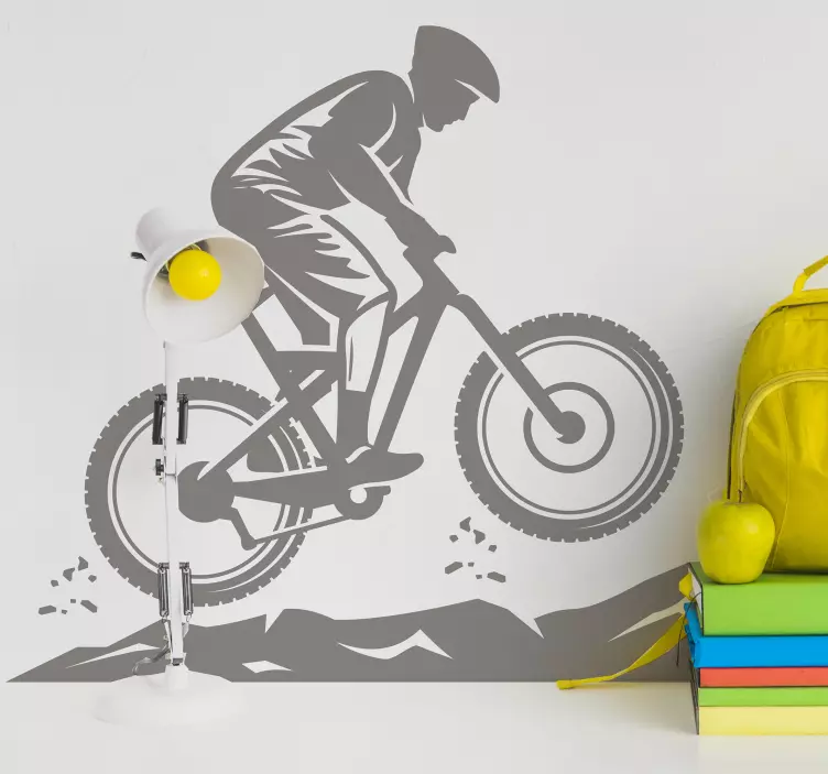 Vinilo pared de bicicleta de montaña - TenVinilo