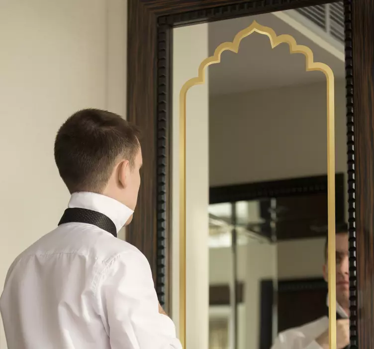 Vinilo decorativo marco marroquí espejo - TenVinilo